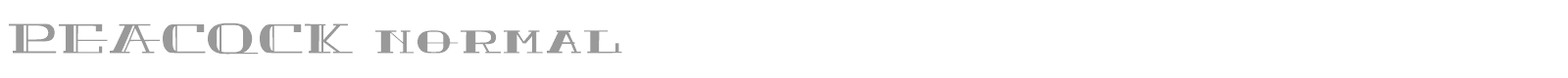 Peacock font preview